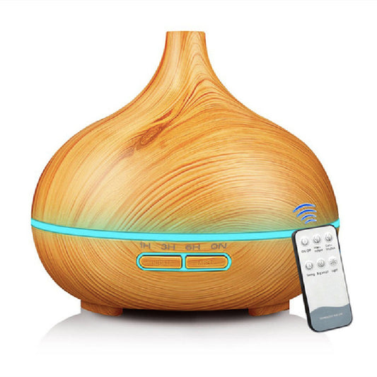 Creative Home Appliance Full Wood Grain Remote Control Aromatherapy Lamp