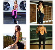 Workout Tracksuit For Women One Piece Sport Clothing Backless Sport Suit Running Tight Dance Sportswear Gym Yoga Women Set