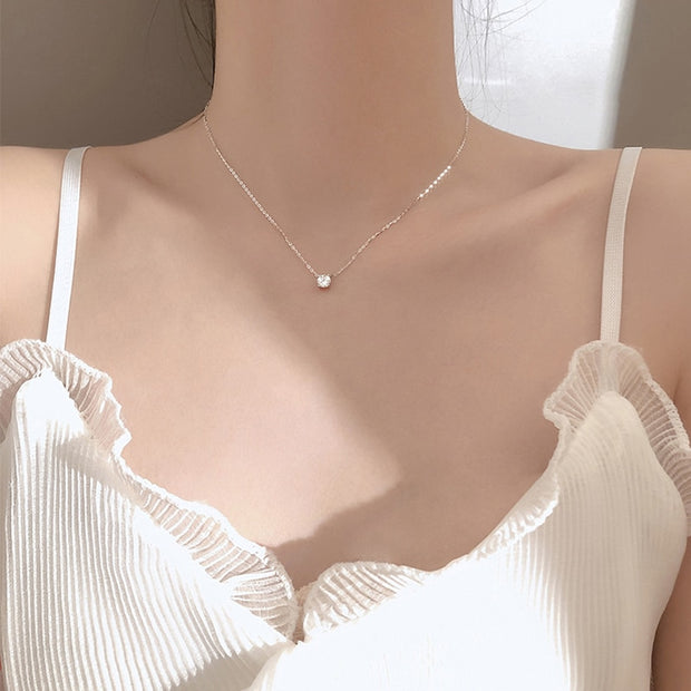 925 Sterling Silver AAA Zircon Choker Necklaces
