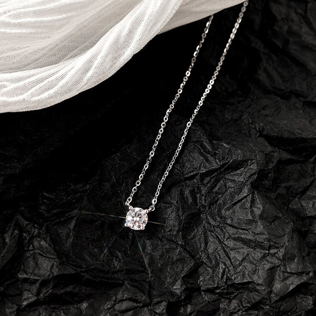 925 Sterling Silver AAA Zircon Choker Necklaces