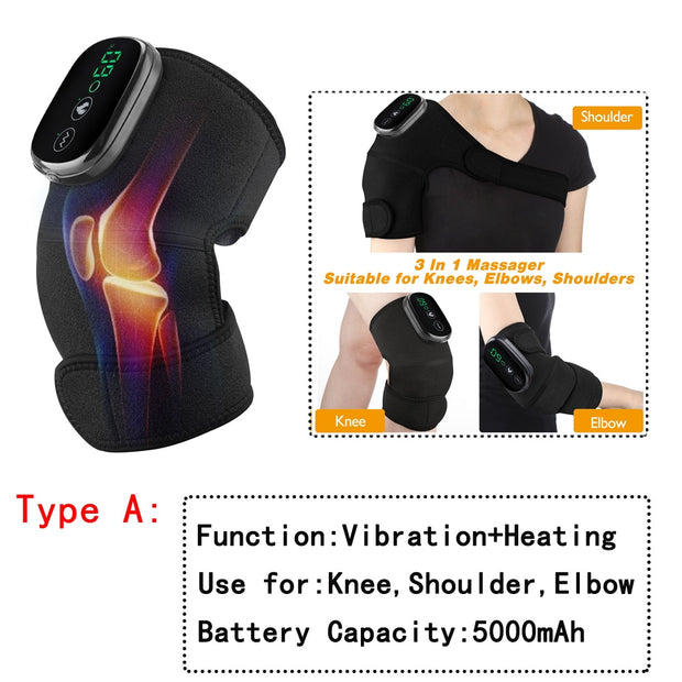 Electric Heating Therapy Knee Vibration Massager