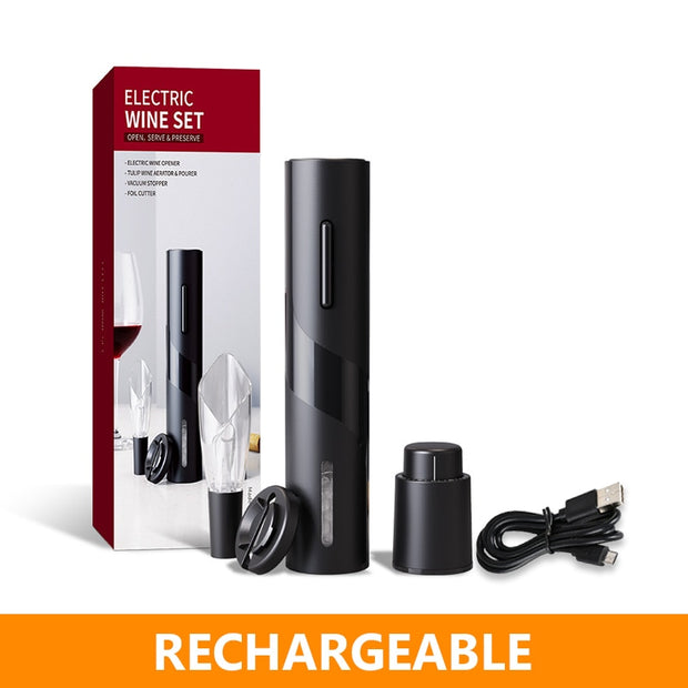 Electric Wine Bottle Opener with Foil Cutter