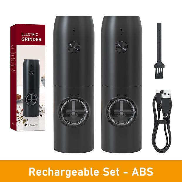 USB Rechargeable Electric Salt And Pepper Grinder Set