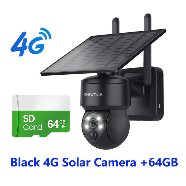 WIFI Wireless PTZ Solar Camera 4G SIM 3MP
