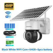 4MP WIFI Solar Camera 4G Sim Card PIR Human Detection Solar