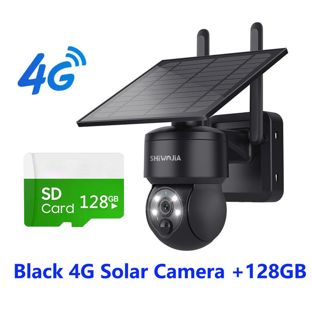 WIFI Wireless PTZ Solar Camera 4G SIM 3MP