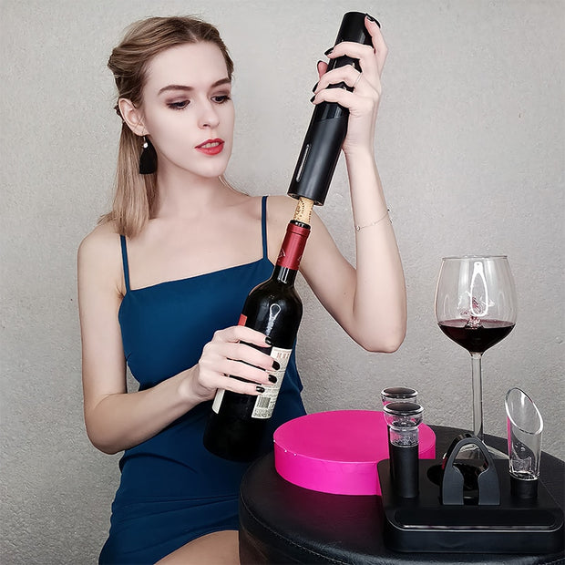Electric Wine Bottle Opener with Foil Cutter