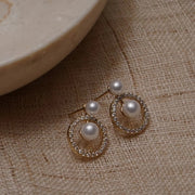 Pearl Twist Luxury Stud Earrings