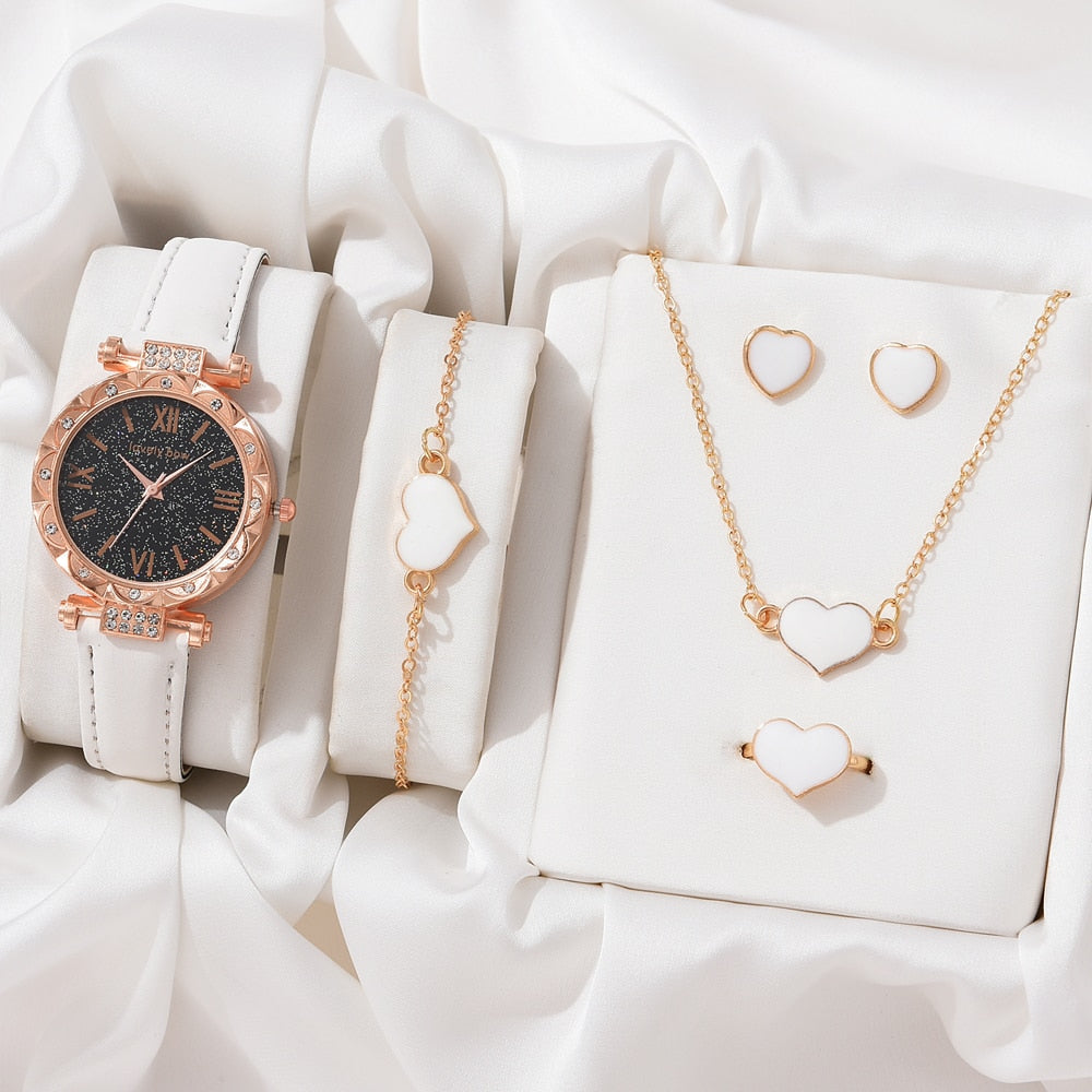 Necklace Earrings Bracelet Set Watches