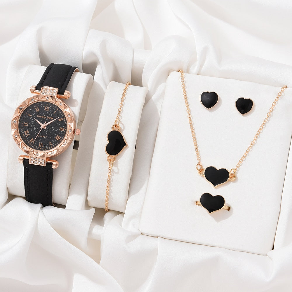 Necklace Earrings Bracelet Set Watches