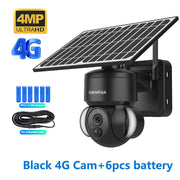4MP WIFI Solar Camera 4G Sim Card PIR Human Detection Solar