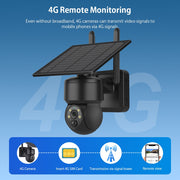 WIFI Wireless PTZ Solar Camera 4G SIM 3MP