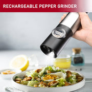 USB Rechargeable Electric Salt And Pepper Grinder Set