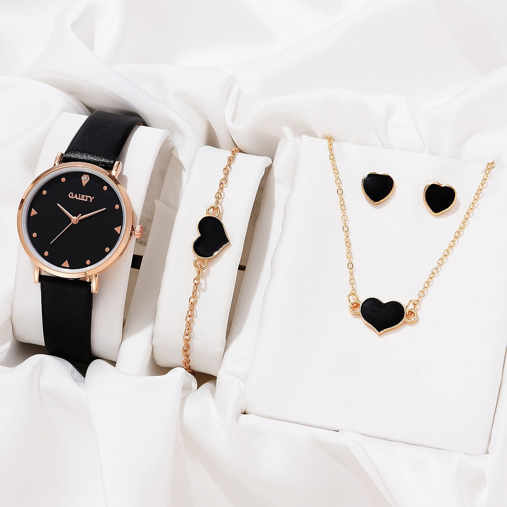 Necklace Earrings Bracelet Set Watches