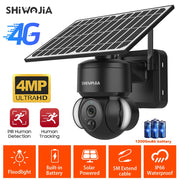 4MP WIFI Solar Camera 4G Sim Card PIR Human Detection Solar