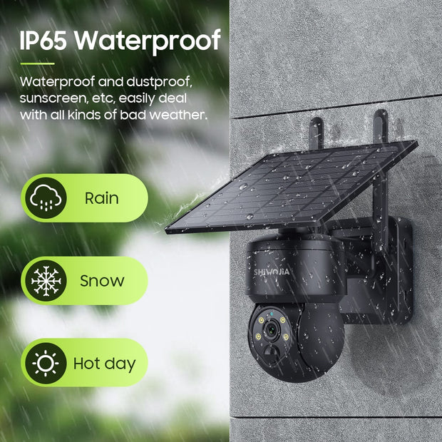 WIFI Wireless PTZ Solar Camera 4G SIM 3MP