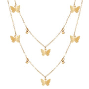 Simple Alloy Butterfly Pendant Clavicle Chain