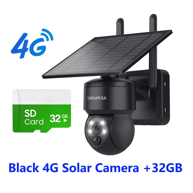 WIFI Wireless PTZ Solar Camera 4G SIM 3MP