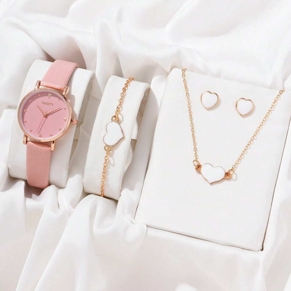Necklace Earrings Bracelet Set Watches