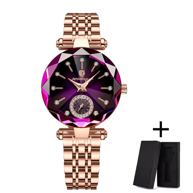 Rose Gold Steel Quartz Wristwatches