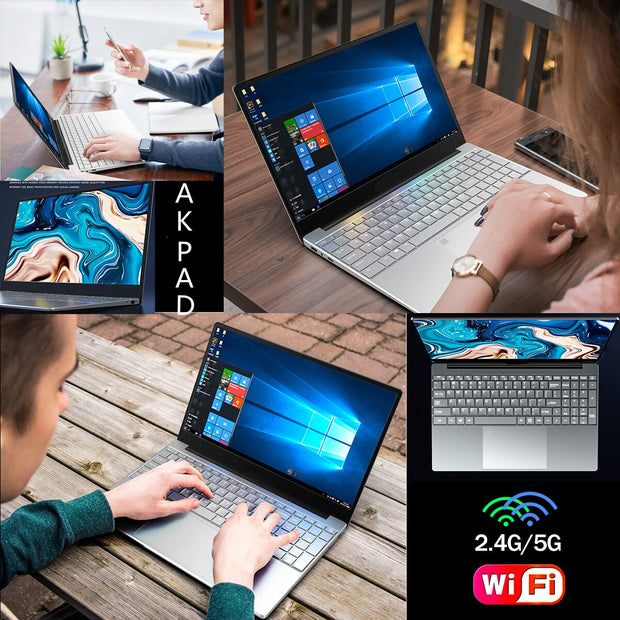 Notebook 15.6 inch Laptop Windows 11 10 Pro 1920*1080 Cheap Portable Intel Laptop
