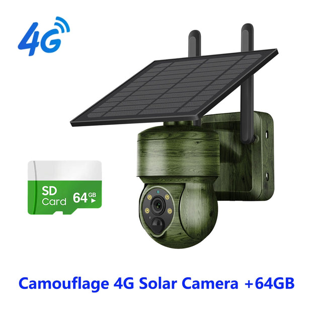 WIFI Wireless PTZ Solar Camera 4G SIM 3MP