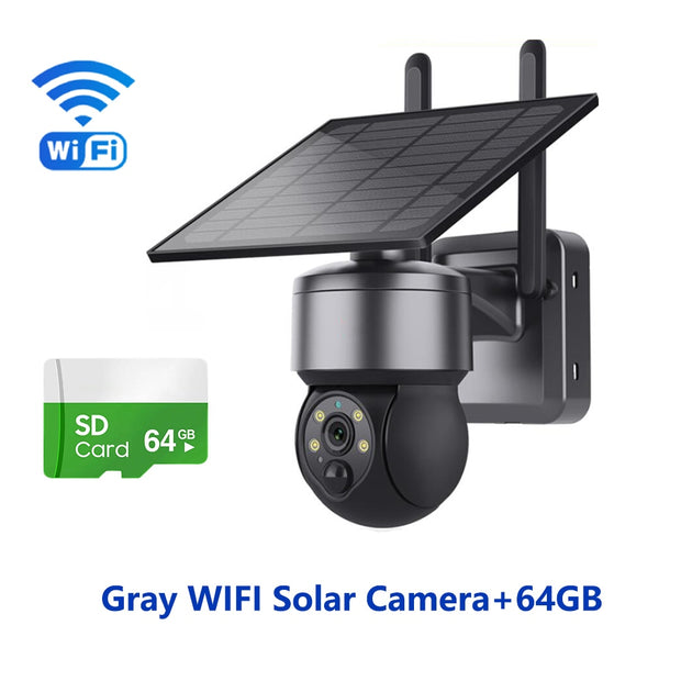 WIFI Wireless PTZ Solar Camera 4G SIM 3MP