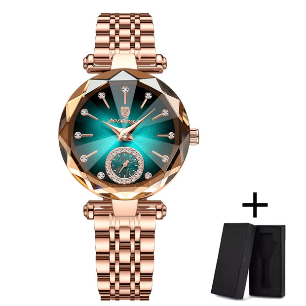 Rose Gold Steel Quartz Wristwatches