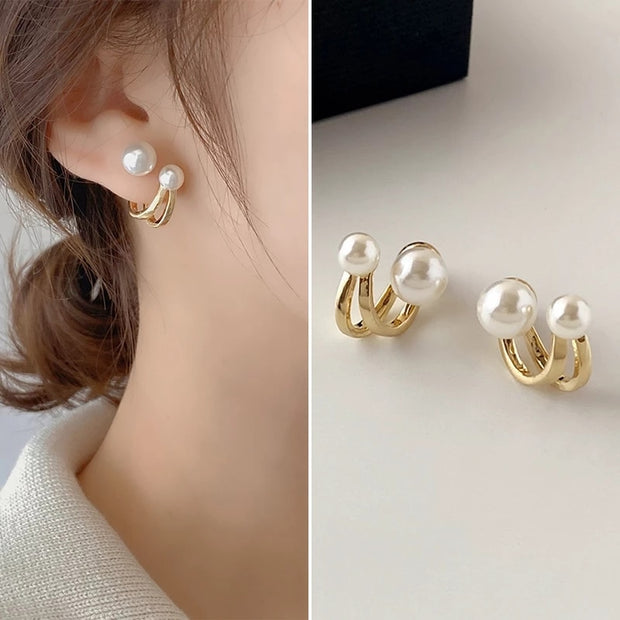 Pearl Twist Luxury Stud Earrings