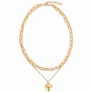 Cold Peach Heart Clavicle Chain