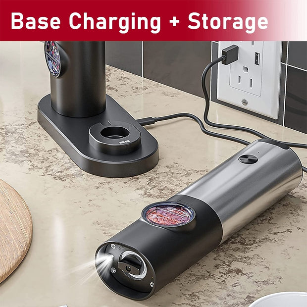 USB Rechargeable Electric Salt And Pepper Grinder Set