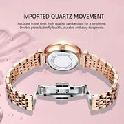 Rose Gold Steel Quartz Wristwatches
