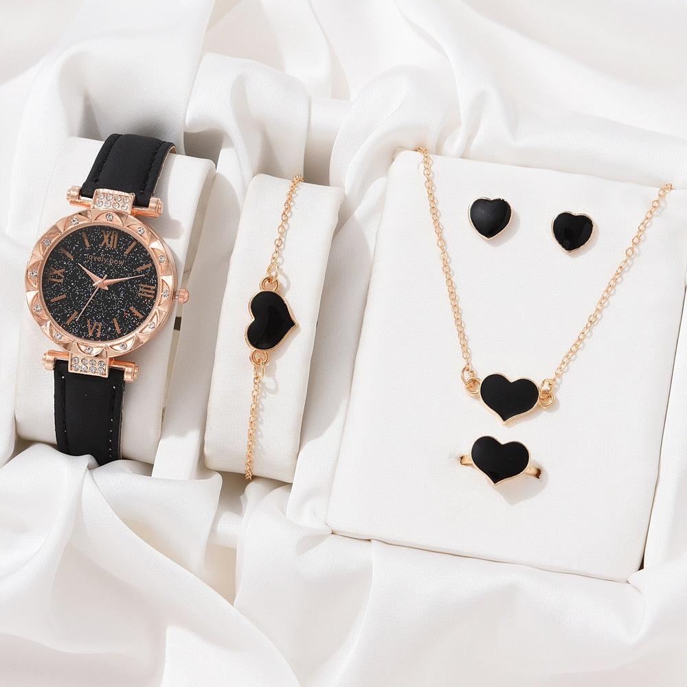 Necklace Earrings Bracelet Set Watches