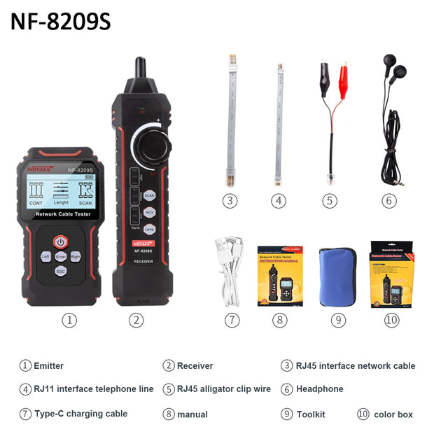 NF-8209S Network Cable Tester Cable Tracker