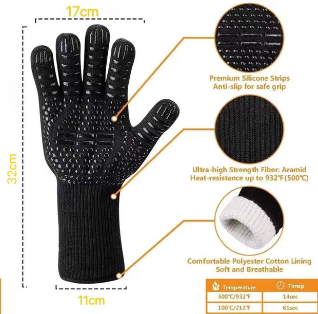 BBQ Gloves Silicone Heat-Resistant Glove