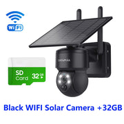 WIFI Wireless PTZ Solar Camera 4G SIM 3MP