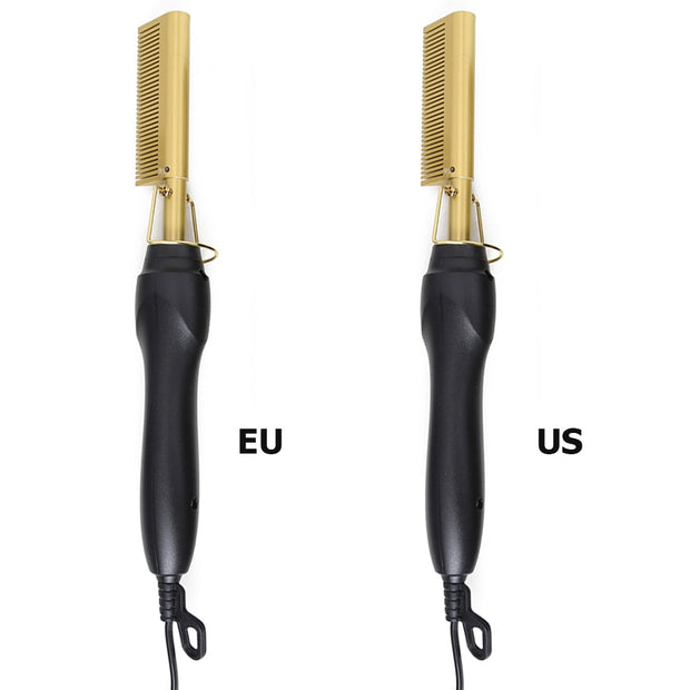 Hot Comb Hair Straightener Curler
