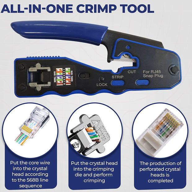 Crimp Tool Pass Through Crimper Cutter