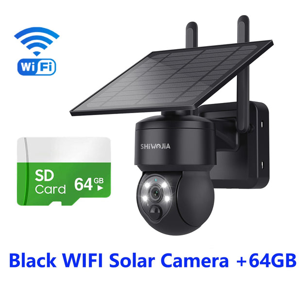 WIFI Wireless PTZ Solar Camera 4G SIM 3MP