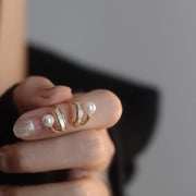 Pearl Twist Luxury Stud Earrings