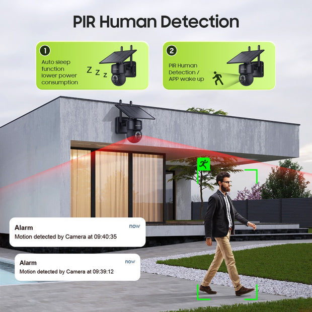 WIFI Wireless PTZ Solar Camera 4G SIM 3MP