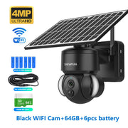 4MP WIFI Solar Camera 4G Sim Card PIR Human Detection Solar