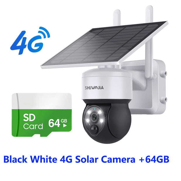 WIFI Wireless PTZ Solar Camera 4G SIM 3MP