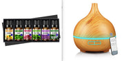 Creative Home Appliance Full Wood Grain Remote Control Aromatherapy Lamp