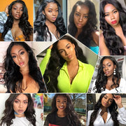 Wig Ladies Fashion Black Mid-length Curly Hair Front Lace Synthetic Headgear