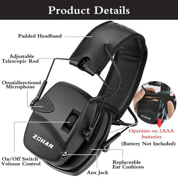 Electronic Shooting Ear Protection Sound Amplification