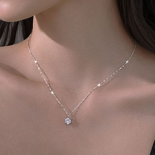925 Sterling Silver AAA Zircon Choker Necklaces