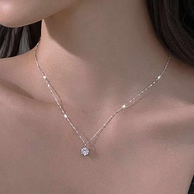 925 Sterling Silver AAA Zircon Choker Necklaces
