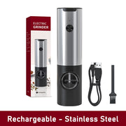 USB Rechargeable Electric Salt And Pepper Grinder Set