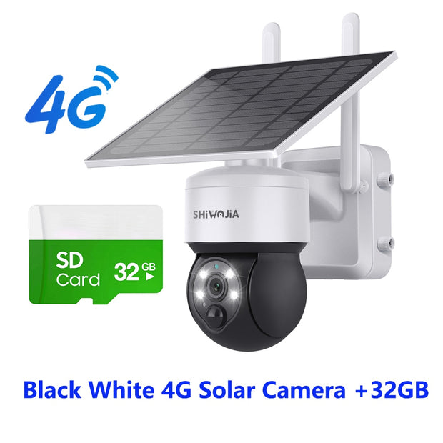 WIFI Wireless PTZ Solar Camera 4G SIM 3MP